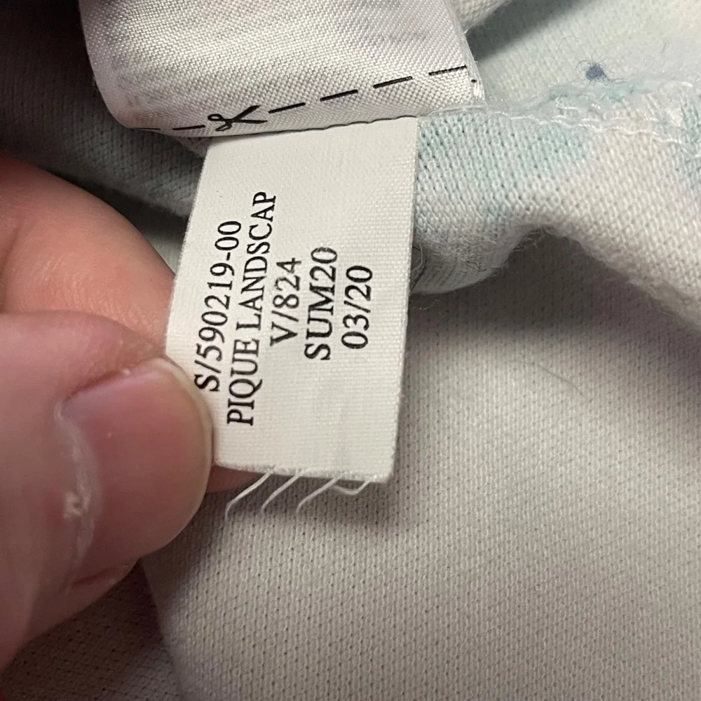 Banana Republic Hawaiian Tropical Mens Polo Shirt Size Large  Cotton White Blue